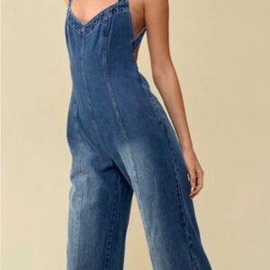 Women's Blue Denim Jumpsuit